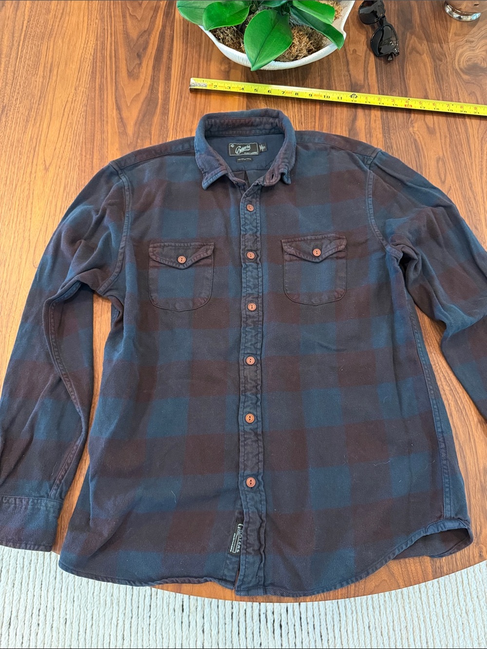 Grayers Men's Plaid Button-Down Shirt - Navy/red